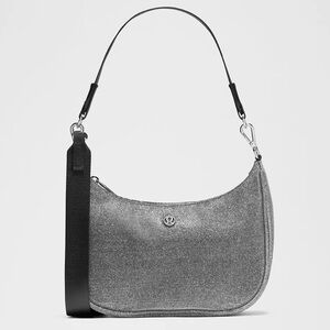 Lululemon City Essentials Small Shoulder Bag in Dark Silver Glitter